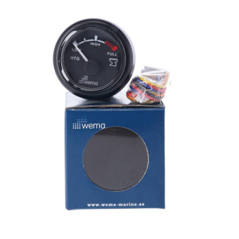 Wema 110382 Blackline Ø52mm Black Water Level 0-4/4 - Black - OEM 24V