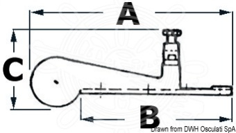 Osculati 01.350.01 - Short Bow Roller with Anchor Locker 205x105x155 mm
