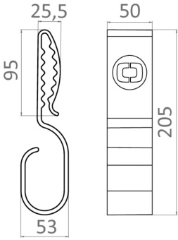 Osculati Cable Hook with Safety Strap for Shore Power Cables & Water Hoses