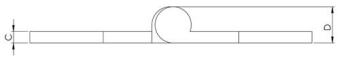 Hollex Hinge Blind 74x38.5mm