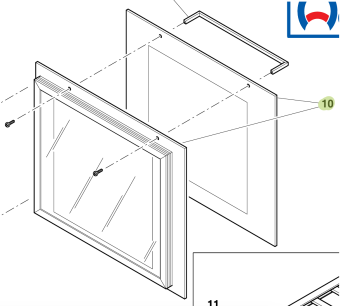 Isotherm SGC00270AA - Replacement Glass Door (Right Swing) for Divino 23 Wine Cooler