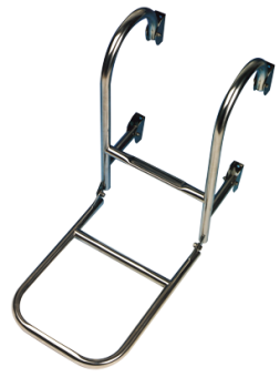Allpa Stainless Steel Bathing Ladder, 3-Steps, For Deck Mount, Dims. Unfolded 260x780mm, Tube Ø20mm