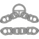 Tylaska TY1008-P T8 Peeling Shackle with Std/Std Linked Bails