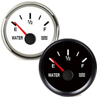 Hollex Drinking Water Meter 9-32V White/Stainless Steel 0-190 Ohm