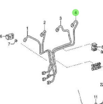 Nanni Diesel 970312291 - Fuel Injection Pipe for High-Pressure Injection System