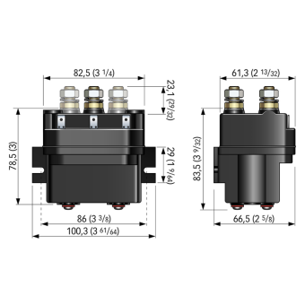 Quick FTT631512000B00 - T6315-12 Contactor Units 3 Terminals 2500 Watt - 12 Volt