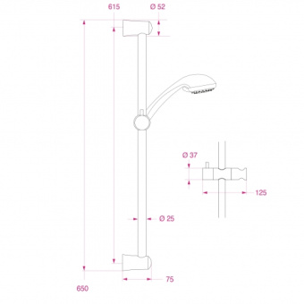 Barka 03.83.17031 - Maxi Shower Rail