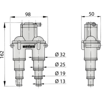 Vetus AIRVENTVU - Aerator With Valve, Without Hose