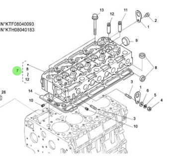 Nanni Diesel 970312981 - Complete Cylinder Head for N4 Series Engines
