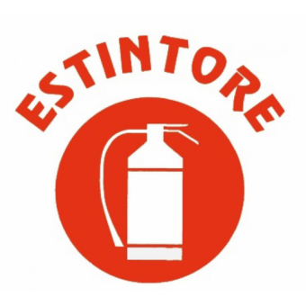 ERREGRAFICA Self-Adhesive Fire Extinguisher Identification Sticker, 100×80 mm