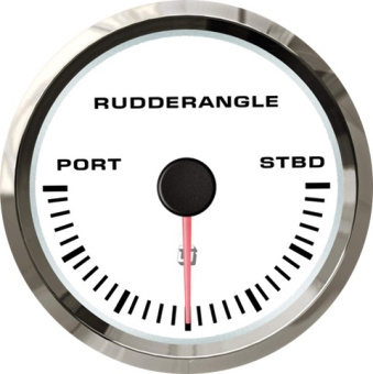 Uflex 62027XK - Ultra White SS Rudder Angle Indicator, 85mm