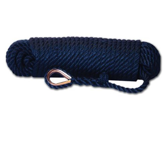 Hollex 3-Strand Polypropylene Anchor Line with Spliced Eye