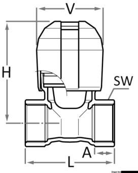 Osculati 17.558.03 - GUIDI Alex Bronze Non-Stick Valve 3/4"