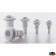 Trem White Plastic Hose Thru Hull Ø15mm (Bulk)