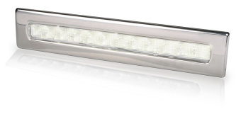 Hella Marine 2JA 980 681-001 - Waiheke LED Strip Lamp - Stainless Steel Rim, 12V White Light