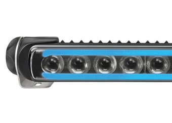 Hella Marine 2LT-958-140-521 - Sea Hawk-470 Light Bar with Edge Light, Pencil Beam, Black Housing - Blue Edge Light