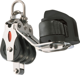 Ronstan RF20332 Series 20 Ball Bearing Triple Block with Becket, Cleat and Shackle