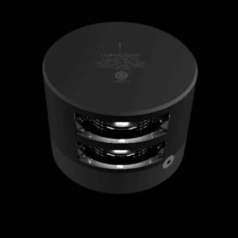 Lopolight 301-006ST - Navigation Light 2NM 135° White, Double Stern, Silver Anodized