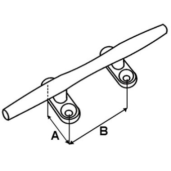 Euromarine Stainless Steel Deck Cleat - 200x38mm