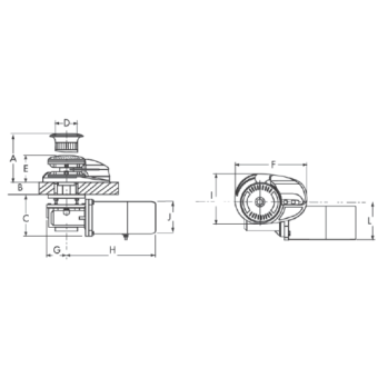 Lofrans Windlass Vertical, Model 'Project X4', 12mm (Ccw), 24v, 2300w, With Drum