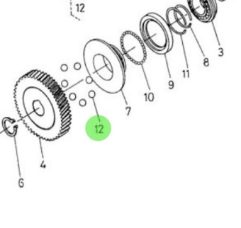 Nanni Diesel 970303930 - Ball Bearing for Injection Pump Camshaft