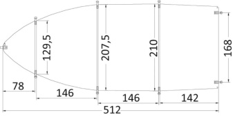 Osculati 46.503.01 - Tarpaulin Universal 427/488 x 180 cm Grey 300D