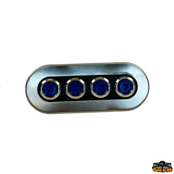 Trem L0604130 - Switch Panel with 4 Utilities Blue LED IP65