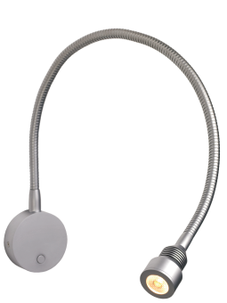 Prebit LED Flexlamp 01-1 500mm With USB-C Matte Chrome Warm White 11-30V 3W 44° Integrated Dimmer