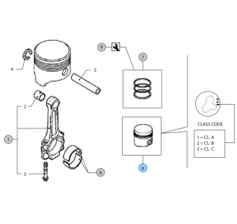 Vetus VFP01083 - Piston Set Assembly STD