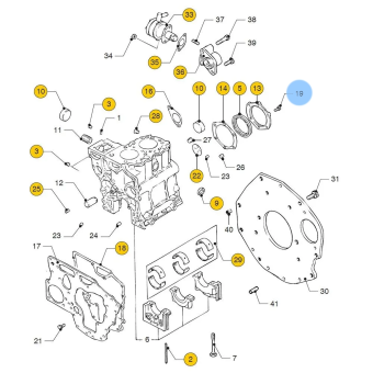 Vetus STM1394 - Main Bearing Set (3-pcs.)