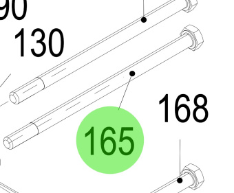 Steyr 3800493-0 - Hex Head Bolt ISO 4014 M8 x 150 Property Class 8.8