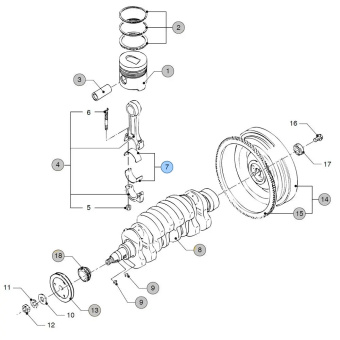 Vetus STM7801 - Bearing Set 0.50