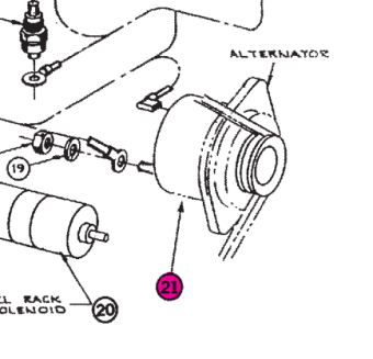 Northern Lights 185046320 - Alternator 12 Volt  40 AMP