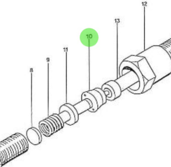 Nanni Diesel 970492144 - Injector Nozzle Spacer for HE Series Engines