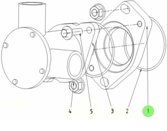 Nanni Diesel 95310613 - Sea Water Pump Base for T6 Series Engines