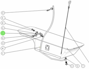 Nanni Diesel 95310641 - Wiring Retaining Bracket for Oil Pan Assembly