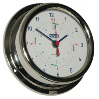 Vion Quartz Clock Radio Silence Stainless Steel Ø150 mm