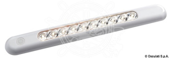 Osculati 12V IP66 Free-standing LED Light Fixture with Switch 310x40x11.5 mm White - 13.192.10