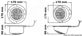 Osculati 13.257.12 - Platform ABS Beam Light Straight Version 12 V 35 W