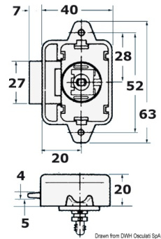 Osculati 38.182.50 - MEDIUM pushbutton spring lock
