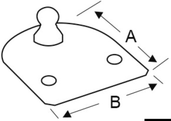 Osculati 38.013.00 - Flat Fastening Plate with 8-mm Threaded Pin