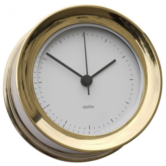 Delite 630110 - Quartz Clock Zealand Brass 110 mm