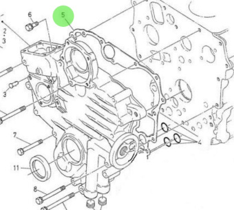 Nanni Diesel 970315047 - Timing Gear Case Gasket for N2.14 and N3.21 Engines