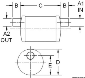 Osculati 51.378.01 - Silencer 40 mm