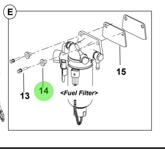 Bukh 00750-5S2B4 - Insulated Bushing for S270J Fuel Filter System