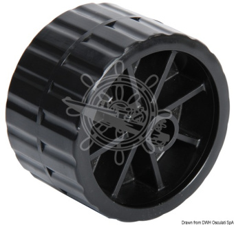 Osculati 02.029.05 - Side Roller, Black 75 mm Ø Hole 17 mm
