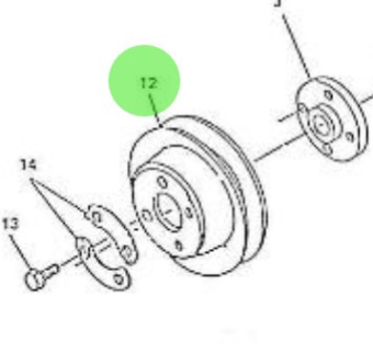 Nanni Diesel 970154005 - Fresh Water Pump Pulley for HE Engines