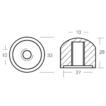 E. Polipodio Zinc Nut For Block Plate Alpha-Bravo One
