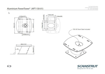 Scanstrut APT-F-150-01 PowerTower Aluminium 150 mm Forward Leaning