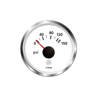 VDO A2C59514194 – ViewLine Engine Oil Pressure Gauge 150 PSI White 52 mm